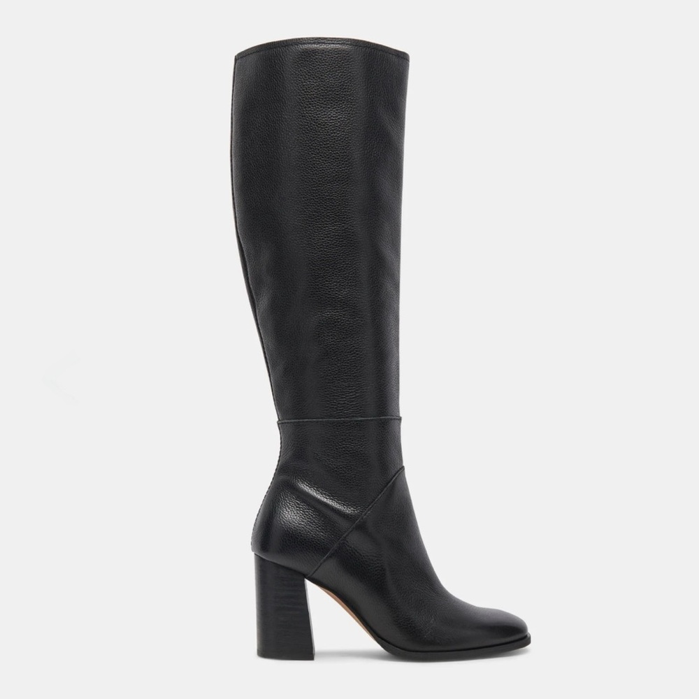 Dolce Vita Fynn Wide Calf Boots Onyx Leather